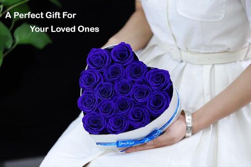 Flowers for Delivery, 16 Yellow Forever Roses in a Box, Preserved Flowers for Anniversary Birthday Mothers Day Valentines Day Gifts for Mom Women, Wife, Girlfriend in Kuwait