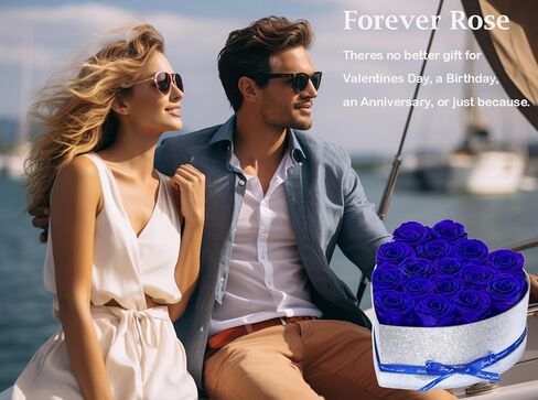 Flowers for Delivery, 16 Yellow Forever Roses in a Box, Preserved Flowers for Anniversary Birthday Mothers Day Valentines Day Gifts for Mom Women, Wife, Girlfriend in Kuwait