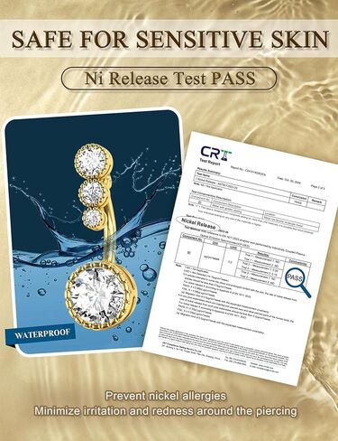 FIASASO 9 Pcs Floating Belly Button Ring Gold - Surgical Stainless Steel CZ Opal Heart Clicker Belly Piercings for Women Navel Pack Silver/Gold in Kuwait