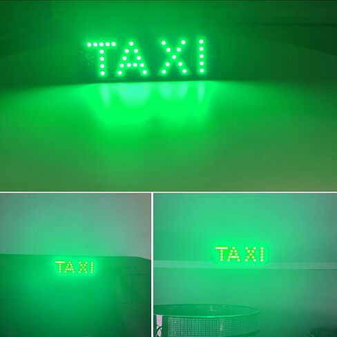 Taxi Sign for Cars,Green led car Sign for Car Window Windshield Cab LED Sign Light Taxi Light with Suction Cups USB Plug in Saudi Arabia