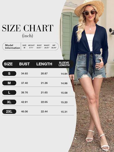 ZANZEA Tie Front Cardigan for Women Long Sleeve Sheer Bolero Shrug for Dresses Lightweight Cropped Shawl in Saudi Arabia
