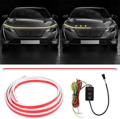 Dreamizer Car Hood Light Strip 94 "Dual Color Dynamic Scan بدءًا in Kuwait