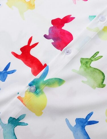 LINOCOUTON Mens Easter Short Sleeve Button Down Shirts in Kuwait