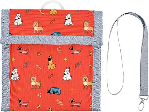 أطفال Trifold Wallet للأولاد من 4 إلى 12 عامًا ، محفظة فيلكرو مع حاملي البطاقات ، هدية عيد ميلاد الأطفال المثالية - محفظة صغار للأولاد ، محفظة Trifold for Kids (Strawberry) in Kuwait