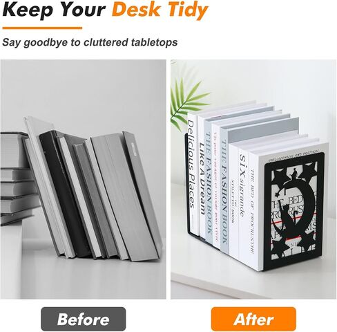 Aertiavty Bookends 2 أجهزة كمبيوتر ، وينتهي كتاب القطط الشاق الكبير للرفوف ، والمكتب المعدني غير المنحدر للكتب الثقيلة ، حامل الكتب الأسود لمكتب المنزل ، Morden Book Stopper 7.9 "× 4" × 5 "، زوج واحد in Kuwait