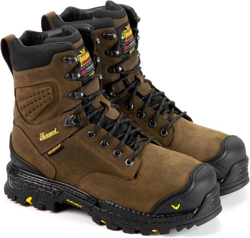 Thorogood Infinity FD Series 8" Waterproof Composite Toe Work Boots for Men with Full-Grain Leather, 400g Insulation, and Slip-Resistant Outsole; EH Rated in Saudi Arabia