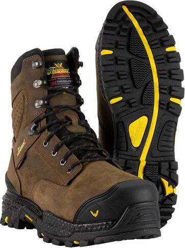 Thorogood Infinity FD Series 8" Waterproof Composite Toe Work Boots for Men with Full-Grain Leather, 400g Insulation, and Slip-Resistant Outsole; EH Rated in Saudi Arabia