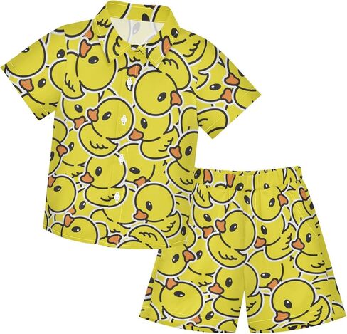 visesunny Boys Hawaiian Button Down Shirt + Swim Trunks 2 Piece Sets Summer Clothes Outfits for 3-10T Kids Toddler Baby Boy in Saudi Arabia