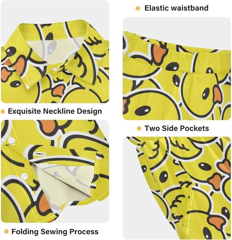 visesunny Boys Hawaiian Button Down Shirt + Swim Trunks 2 Piece Sets Summer Clothes Outfits for 3-10T Kids Toddler Baby Boy in Saudi Arabia