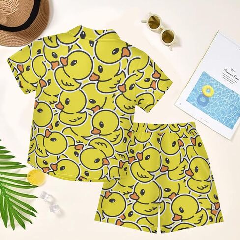 visesunny Boys Hawaiian Button Down Shirt + Swim Trunks 2 Piece Sets Summer Clothes Outfits for 3-10T Kids Toddler Baby Boy in Saudi Arabia