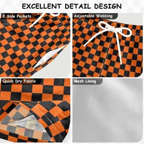 Boccsty Retro 80s 90s Pattern Boys Swim Trunks Baby Kids Swimwear Summer Toddler Beach Board Shorts Bathing Suit 2T-XL in Saudi Arabia