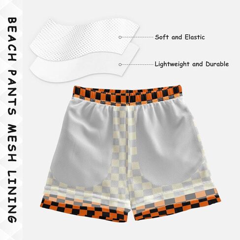 Boccsty Retro 80s 90s Pattern Boys Swim Trunks Baby Kids Swimwear Summer Toddler Beach Board Shorts Bathing Suit 2T-XL in Saudi Arabia