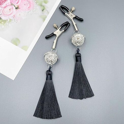 eartif Adjustable Bell Noose Nipple Ring for Women Non Piercing Body Chain Clamps Stainless Steel Pressure Clips Faux Body Jewelry in Saudi Arabia