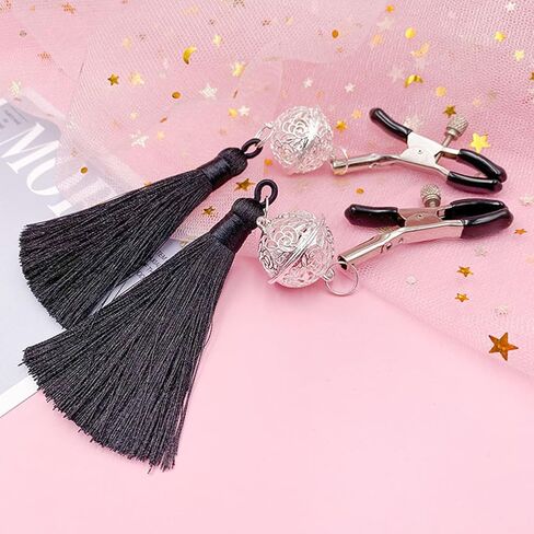 eartif Adjustable Bell Noose Nipple Ring for Women Non Piercing Body Chain Clamps Stainless Steel Pressure Clips Faux Body Jewelry in Saudi Arabia