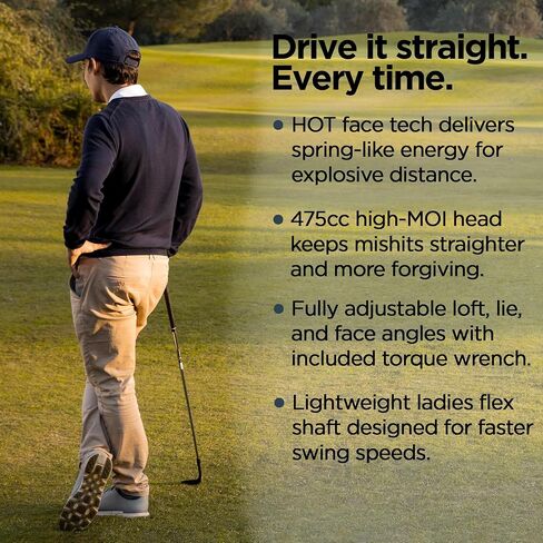 Polara Ultimate Straight Golf Driver | Mens Right Hand 45" Golf Drivers | Adjustable, Non-Conforming Golf Drivers in Saudi Arabia