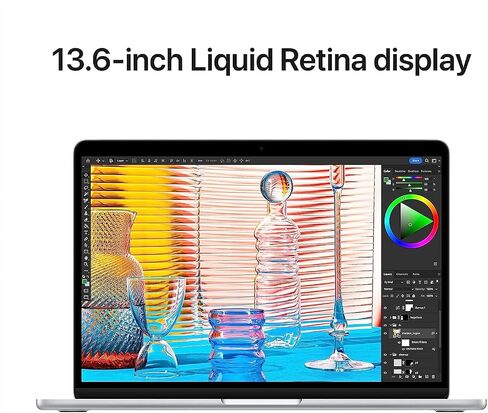 2022 Apple MacBook Air مع شريحة Apple M2 (13 بوصة، ذاكرة الوصول العشوائي 16 جيجابايت، تخزين SSD سعة 256 جيجابايت) (QWERTY English) منتصف الليل (متجدد) in Kuwait
