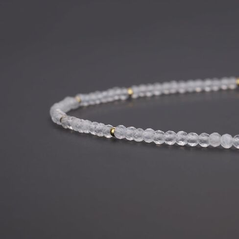 COAI Women's Crystal Bracelet, Adjustable Double Layered Faceted Gemstone Beaded Bracelet for Women 3mm in Saudi Arabia
