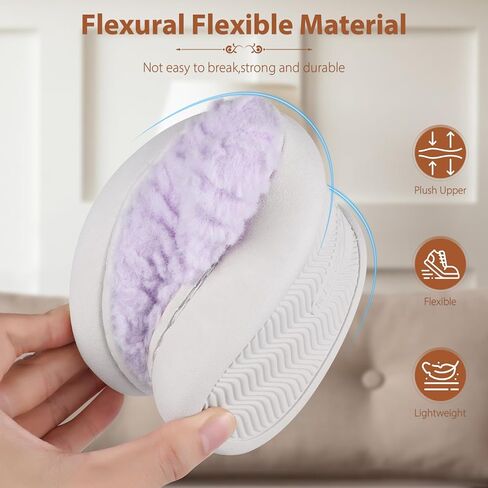 Slippers for Women-Fuzzy Memory Foam Slippers Soft Lightweight Warm Slip On House Slippers,Anti-Skid Cozy Plush for Indoor Outdoor Slipper in Saudi Arabia