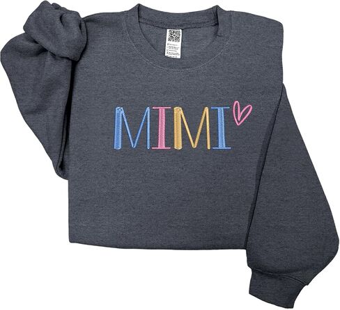 Godmerch المطرزة Mimi Sweatshirt ، هدايا عيد ميلاد يوم أمهات لميمي ، تطريز كروشنك للنساء للنساء in Kuwait