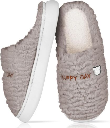 Slippers for Women-Fuzzy Memory Foam Slippers Soft Lightweight Warm Slip On House Slippers,Anti-Skid Cozy Plush for Indoor Outdoor Slipper in Saudi Arabia