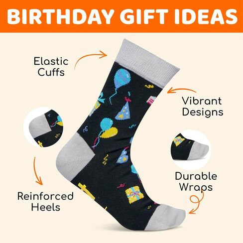 HAPPYPOP 11-12 Year Old Birthday Socks - 2014 2015 Birthday Gifts for Tween Boys Girls with Greeting Card in Saudi Arabia