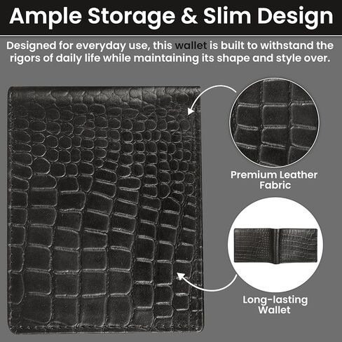 Men’s Leather Wallet – RFID Blocking Bifold Wallet for Men, Slim & Stylish with 15 Card Slots, ID Window & Extra Capacity Billfold, Gift Box Included – Brown, Gift for Him in Kuwait