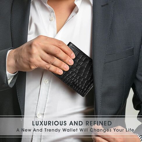 Men’s Leather Wallet – RFID Blocking Bifold Wallet for Men, Slim & Stylish with 15 Card Slots, ID Window & Extra Capacity Billfold, Gift Box Included – Brown, Gift for Him in Kuwait