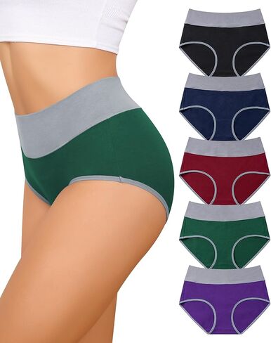 Aijolen نساء عالية الخصر الخصر ملخصات التغطية الكاملة التغطية ملخصات سراويل سراويل تمتد ناعمة من 5 S-XXL in Kuwait