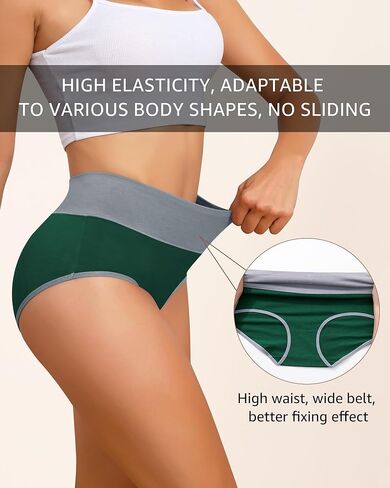 Aijolen نساء عالية الخصر الخصر ملخصات التغطية الكاملة التغطية ملخصات سراويل سراويل تمتد ناعمة من 5 S-XXL in Kuwait