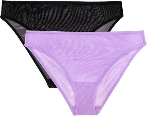 Smart & Sexy Women's Mesh & Lace Cheeky Brief Panties, Available in Multi Packs in Saudi Arabia
