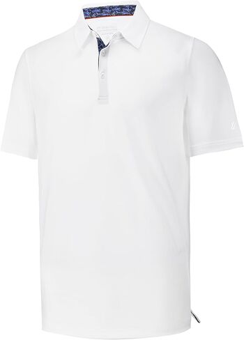 رجال الجولف بولو قميص الرطوبة فاقة الجافة Fit Performance Sport Pin مخططة قصيرة الأكمام قمصان الجولف للرجال in Kuwait