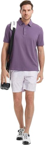 M Maelreg Golf Tirts for Men Pique Pique Performance Moisture Wicking Lightweight Collared Mens Polo قمصان قصيرة in Saudi Arabia