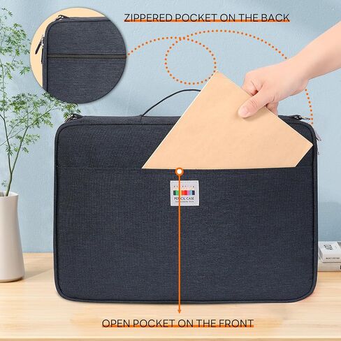 JAKAGO 480 Slots Colored Pencil Case Extra Large Capacity Pen Holder for Artist Painter Zipper Organizer Bag for Marker Highlighter Storage Case for Office Sketch Travel Supplies (Anemone) in Saudi Arabia