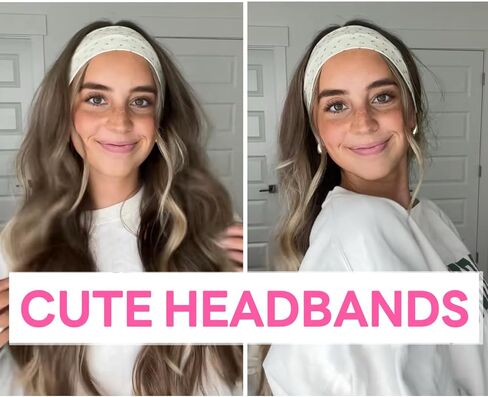 TERSE Polka Dot Headbands for Women Trendy Head Bands for Women's Hair, Women's Fashion Headband Vintage Hair Accessories in Kuwait
