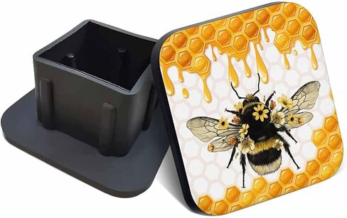 Swono 2 inch Auto Hitch Cap Bees in The Hive Pattern Rubber Trailer Hitch Receiver Cap（1Pack） in Saudi Arabia