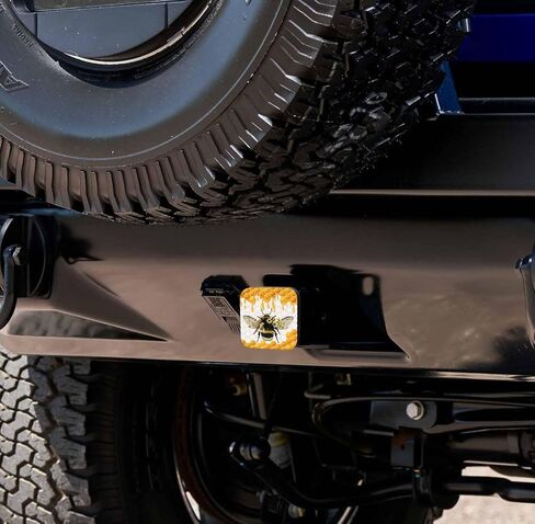 Swono 2 inch Auto Hitch Cap Bees in The Hive Pattern Rubber Trailer Hitch Receiver Cap（1Pack） in Saudi Arabia
