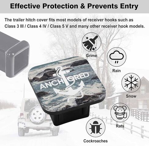 Swono Trailer Hitch Covers Funny Retro Sea Pattern 2 inch Hitch Cover for Pickup TSHOUJV Cars in Saudi Arabia