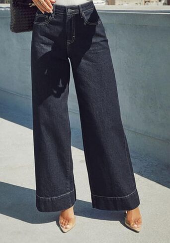 سراويل جينز عالية الخصر للسيدات - سروال جينز مستقيم ساق مستقيم ، 2025 in Kuwait