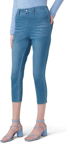 HUE Women's Ultra Soft High Waist Denim Capri Leggings in Saudi Arabia