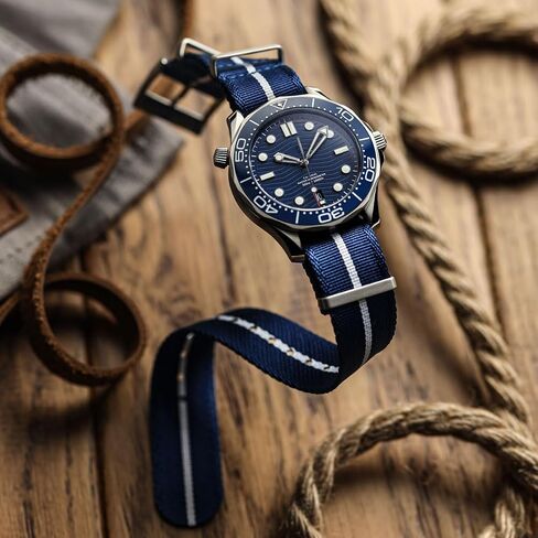 Swiss Quality Signature Military Nylon Watch Strap. Nylon Mens Replacement Watch Strap. Rugged, Quick-Drying and Secure Wristwatch Strap for Outdoor Activities - 18mm, 19mm, 20mm, 21mm, 22mm in Saudi Arabia