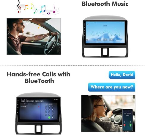 ستيريو سيارة 9 بوصة أندرويد 12 مزدوج الدين لهوندا CR-V 2002-2006 IPS شاشة لمس راديو السيارة مع Carplay & Android دعم تلقائي للكاميرا الاحتياطية GPS FM Navi BT SWC in Kuwait