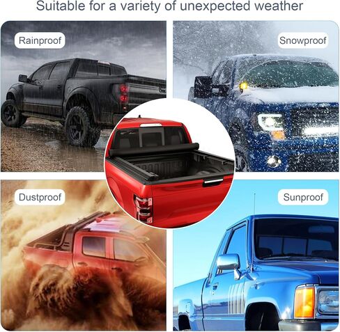 Carmocar Soft Roll Up Tonneau Cover بديل لـ Ford 1999-2024 F250 F350 F450 Super Duty 8ft 6ft Backic Pickup Sper مع ضوء LED in Kuwait
