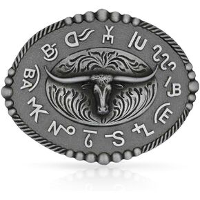 Montana Silversmiths وصفت Legacy Longhorn Oval Western Belt Boxle
