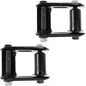 TRQ Rear Leaf Spring Shackles Rearward Left & Right Pair Set for 1994-2005 Chevy S10 Blazer / 1994-2004 S10 Pickup / 1994-2004 GMC S15 / 1994-2001 GMC S15 Jimmy