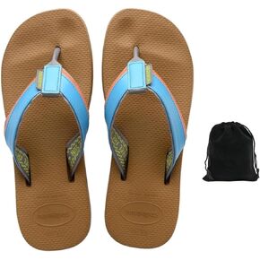 Havaianas Men's New Urban Tech Flip Flops - Stylish, Comfortable, and Durable Sandals with Wide Straps, Perfect for Beach, Casual, and Everyday Wear, Includes Velvet Pouch, 9-10, Bronze