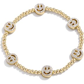 Pave Smiley Face Pisa Bracelet