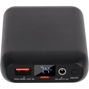 Bial 7.4v 16000mAh حزمة بطارية سترة مدفأة ، 4 × 1.7 مم من DC خارج المنفذ حزمة بطارية قابلة للشحن للسترة الساخنة مع منافذ ناتج DC ومنافذ USB للسترة الساخنة ، سروال ، سروال