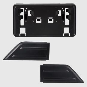 A & UTV PRO Front Bumper Guard Cover & License Plate Bracket for 2021 2022 2023 Ford F150, License Frame Mounting Holder Bumper Inserts Cover Caps Accessories, 3PCS