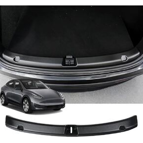 واقي المصد الخلفي الداخلي لنموذج Tesla Y 2025 2024 2023 2022 2021 ABS Material Material Pumper Guard Trunk Sill Protector (Black)