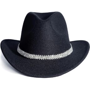 Lisianthus Sparkly Rhinestone Shiny Western Cowboy Cowgirl Hat for Women and Men